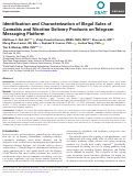 Cover page: Identifiication and Characterization of Illegal Sales of Cannabis and Nicotine Delivery Products on Telegram Messaging Platform