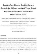 Cover page: Sparsity of the electron repulsion integral tensor using different localized virtual orbital representations in local second-order Møller–Plesset theory