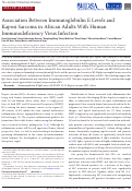 Cover page: Association Between Immunoglobulin E Levels and Kaposi Sarcoma in African Adults With Human Immunodeficiency Virus Infection