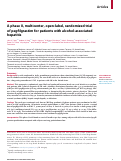Cover page: A phase II, multicenter, open-label, randomized trial of pegfilgrastim for patients with alcohol-associated hepatitis.