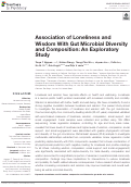Cover page: Association of Loneliness and Wisdom With Gut Microbial Diversity and Composition: An Exploratory Study.