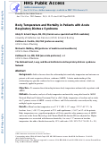 Cover page: Body Temperature and Mortality in Patients with Acute Respiratory Distress Syndrome