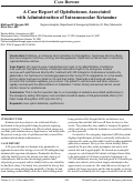 Cover page: A Case Report of Opisthotonos Associated with Administration of Intramuscular Ketamine