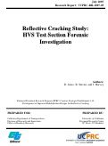 Cover page: Reflective Cracking Study: HVS Test Section Forensic Investigation