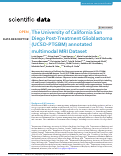 Cover page of The University of California San Diego Post-Treatment Glioblastoma (UCSD-PTGBM) annotated multimodal MRI Dataset