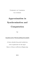 Cover page: Approximation in Synchronization and Computation