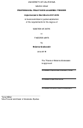 Cover page: Professional Practice in Academic Theater: Implemented in BarnStorm 2017-2018