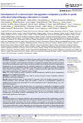 Cover page: Development of a national pain management competency profile to guide entry-level physiotherapy education in Canada