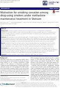 Cover page: Motivation for smoking cessation among drug-using smokers under methadone maintenance treatment in Vietnam.