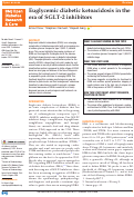 Cover page: Euglycemic diabetic ketoacidosis in the era of SGLT-2 inhibitors.