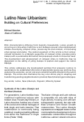 Cover page: Latino New Urbanism: Building on Cultural Preferences