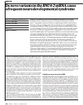 Cover page: De novo variants in the RNU4-2 snRNA cause a frequent neurodevelopmental syndrome.