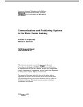 Cover page: Communications And Positioning Systems In The Motor Carrier Industry