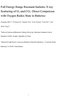 Cover page: Full Energy Range Resonant Inelastic X‑ray Scattering of O2 and CO2: Direct Comparison with Oxygen Redox State in Batteries