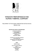Cover page: Window performance for human thermal comfort