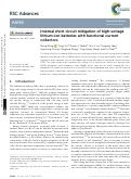 Cover page: Internal short circuit mitigation of high-voltage lithium-ion batteries with functional current collectors