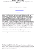 Cover page: Regulation for the Rest of Us? Global Social Activism, Corporate Citizenship, and the Disappearance of the Political