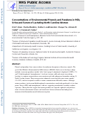 Cover page: Concentrations of environmental phenols and parabens in milk, urine and serum of lactating North Carolina women