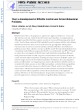 Cover page: The codevelopment of effortful control and school behavioral problems.