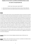 Cover page of Inhalation of Trace Metals in Secondhand and Thirdhand Tobacco Smoke Can Result in Increased Health Risks