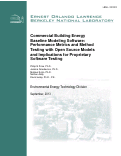 Cover page: Commercial Building Energy Baseline Modeling
Software: Performance Metrics and Method
Testing with Open Source Models and
Implications for Proprietary Software Testing