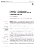 Cover page: Evaluation of Psychometric Properties of Hardiness Scales: A Systematic Review