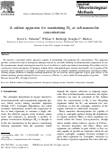 Cover page: A culture apparatus for maintaining H2 at sub-nanomolar concentrations