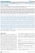 Cover page: Detection of a MicroRNA Signal in an In Vivo Expression Set of mRNAs