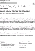 Cover page of Characterization of hippocampal sclerosis of aging and its association with other neuropathologic changes and cognitive deficits in the oldest-old