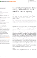 Cover page: Conserved gene signatures shared among MAPT mutations reveal defects in calcium signaling