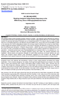 Cover page: DO I BELONG HERE? Exploring Immigrant College Student Responses on the SERU Survey Sense of Belonging/Satisfaction Factor