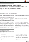 Cover page: Evaluation of cardiovascular ischemic event rates in dasatinib-treated patients using standardized incidence ratios