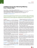 Cover page: Cell-Based Screening: Extracting Meaning from Complex Data