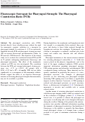 Cover page: Fluoroscopic Surrogate for Pharyngeal Strength: The Pharyngeal Constriction Ratio (PCR)