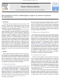 Cover page: Environmental records of anthropogenic impacts on coastal ecosystems: An introduction