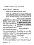 Cover page: A continuously variable frequency cross-correlation phase fluorometer with picosecond resolution