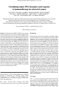 Cover page: Circulating tumor DNA dynamics and response to immunotherapy in colorectal cancer