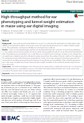 Cover page: High-throughput method for ear phenotyping and kernel weight estimation in maize using ear digital imaging