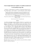 Cover page: On the strength and fracture toughness of an additive manufactured CrCoNi medium-entropy alloy