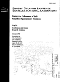 Cover page: Transverse coherence of self-amplified spontaneous emission