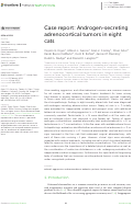 Cover page: Case report: Androgen-secreting adrenocortical tumors in eight cats.