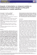 Cover page: Bioturbation affects seasonal variations in the abundance of microbial nitrogen cycling genes in coastal sediments