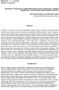 Cover page: Adapting to Veganism in a Meat-Obsessed Country: Experiences, Identity Negotiation, and Strategies Against Misconceptions