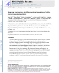 Cover page: Molecular Mechanisms for CFIm-Mediated Regulation of mRNA Alternative Polyadenylation