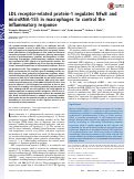 Cover page: LDL receptor-related protein-1 regulates NFκB and microRNA-155 in macrophages to control the inflammatory response