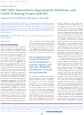 Cover page: CROI 2021: Tuberculosis, Opportunistic Infections, and COVID-19 Among People with HIV.