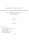 Cover page: Local algorithms for graph partitioning and finding dense subgraphs