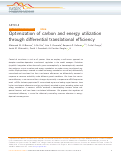 Cover page: Optimization of carbon and energy utilization through differential translational efficiency