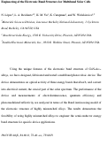 Cover page: Engineering the Electronic Band Structure for Multiband Solar Cells