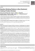 Cover page: Baseline Drinking Patterns in Non-Treatment Seeking Problem Drinkers.
